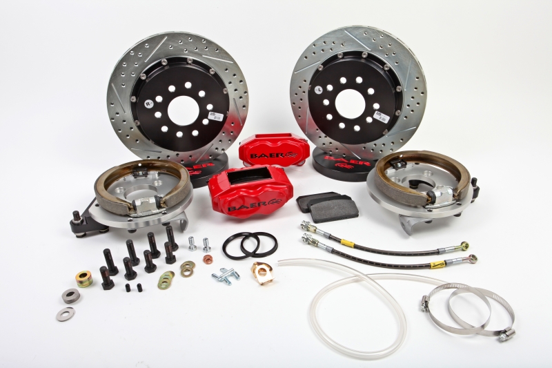 Dodge Challenger Brake Kit - Rear - Baer Brakes - SS4+ SDZ with 4-Piston S4 Caliper - Monster Green - `08-`23